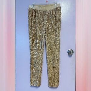 Midnight Velvets Velvet Sequin Pants Size M